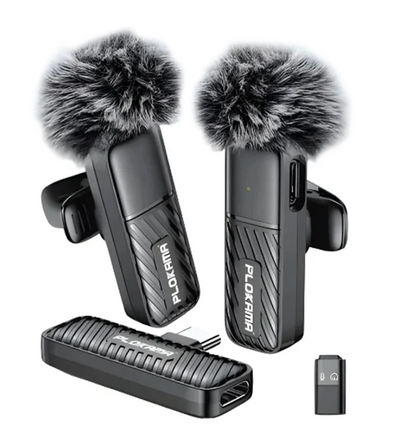 Plokama VM-20 dual wireless lavalier microphone set for smartphones
