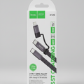 HOCO X125 2-in-1 Flat Charging Data Cable (USB-C to C 60W / Lightning 30W)
