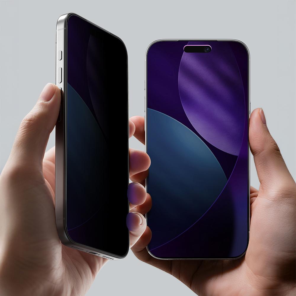 Bubble free installation privacy glass for iPhone 17 Pro Max