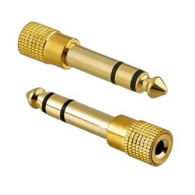 Gold-Plated 3.5mm Female to 6.5mm Male Audio Adapter