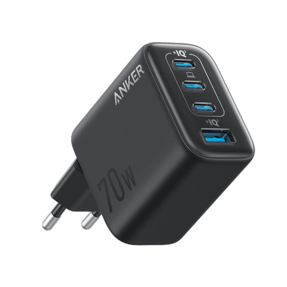 Anker Nano 70W 3-Port Charger – Compact Foldable GaN Design