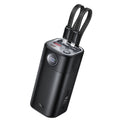 Hoco Q59 65W 20000mAh Laptop & Phone Power Bank with Two Built-in Cables - Black