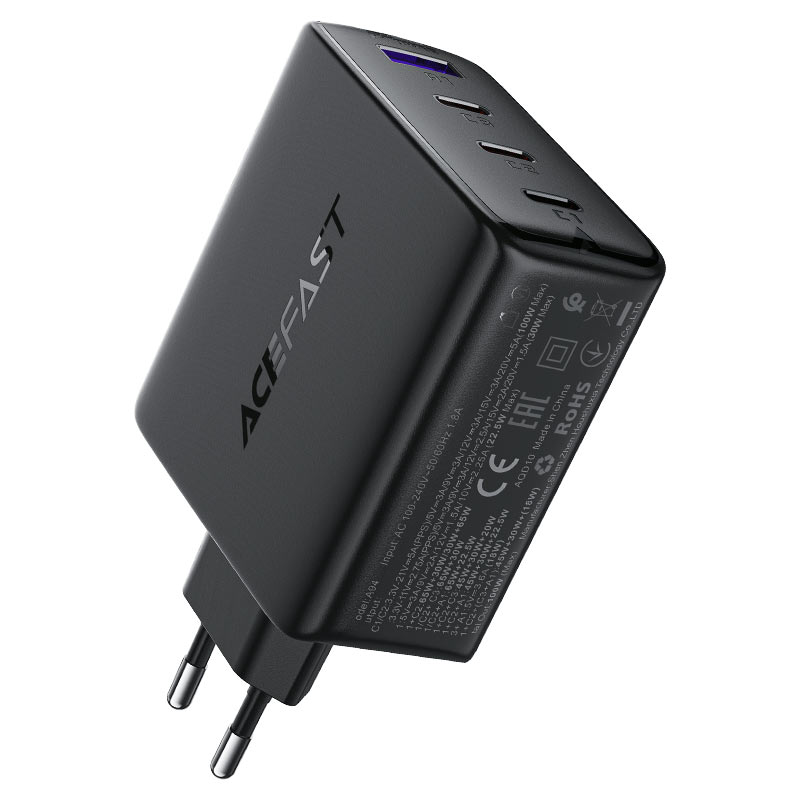 Fast Charge Wall Charger  PD100W GaN (3x USB-C + 1x USB-A) EU ACEFAST A94