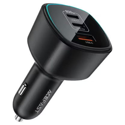 ACEFAST Fast Charge Car Charger B18 200W (2×USB-C + 1×USB-A)