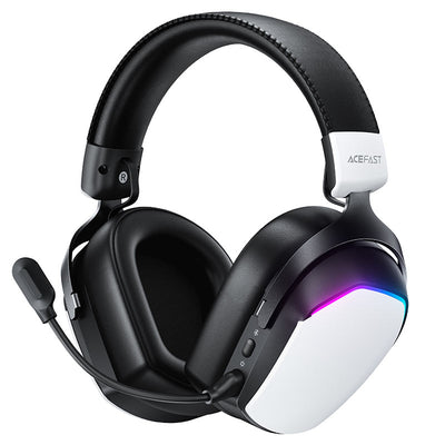 ACEFAST H11 wireless gaming headset in white with boom microphone