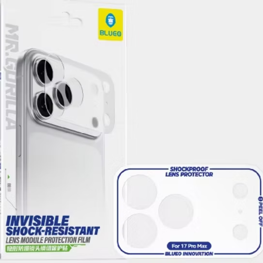 Blueo Invisible Shock-Resistant Lens Protection Film for iPhone 17 Pro/Pro Max