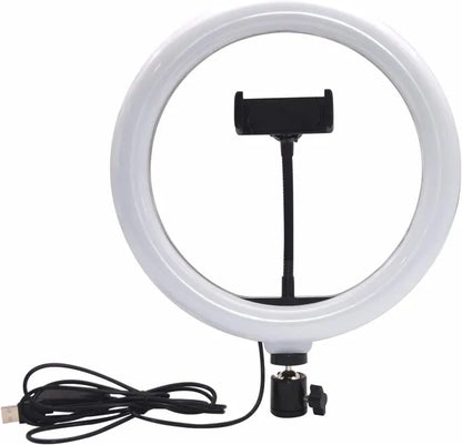 Ring Light 26cm with Tripod – Adjustable, Stepless Dimming, 3 Light Modes