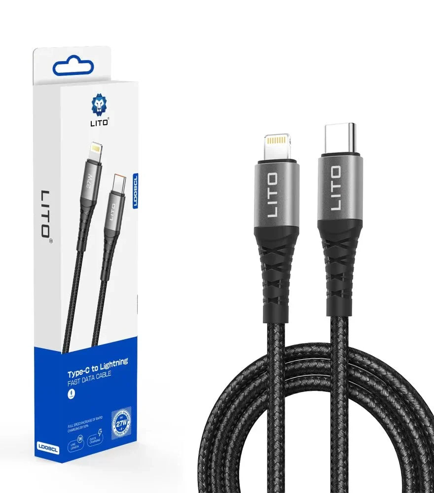 Lito LD08 Type-C to Lightning Fast Charging Cable – 1.2M | iPhone Compatible