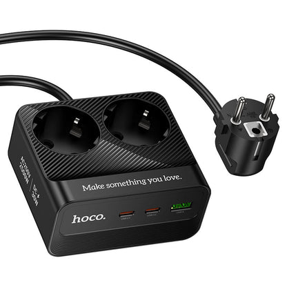 Power Strip PD30W 3 Ports + 2 EU/GER Sockets HOCO AC27