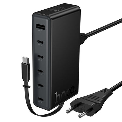 C151A Modern Multi-Port Charging Station with Built-in Type-C Cable
