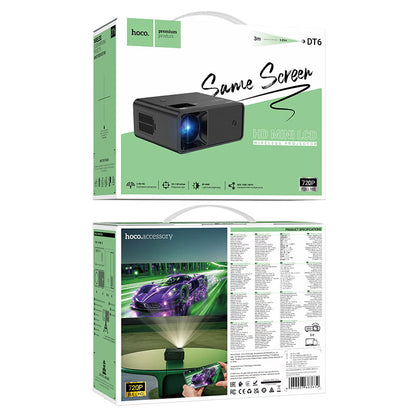 720p Wireless Projector HOCO DT6 - 140in Screen Mirroring