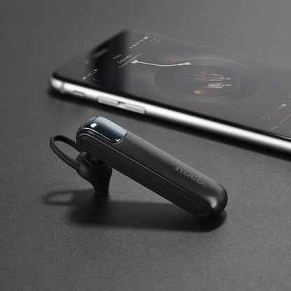 Mono Bluetooth Headset HOCO E37 - 15H Talk Time, Single Ear
