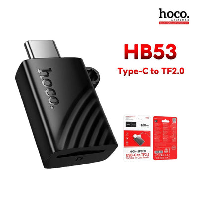 HOCO HB53 Mini USB-C to TF / MicroSD Card Reader – 480Mbps, OTG