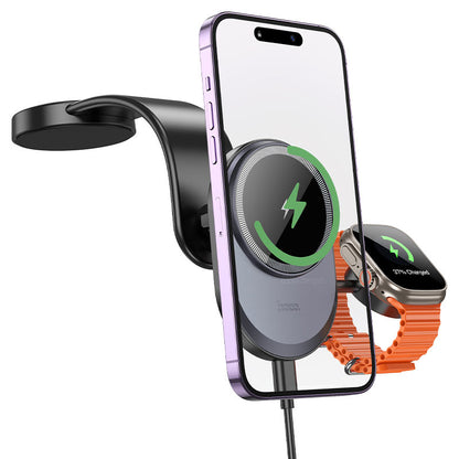 2-in-1 Wireless Car Charger 15W – HOCO HW28 Excelso, Dashboard