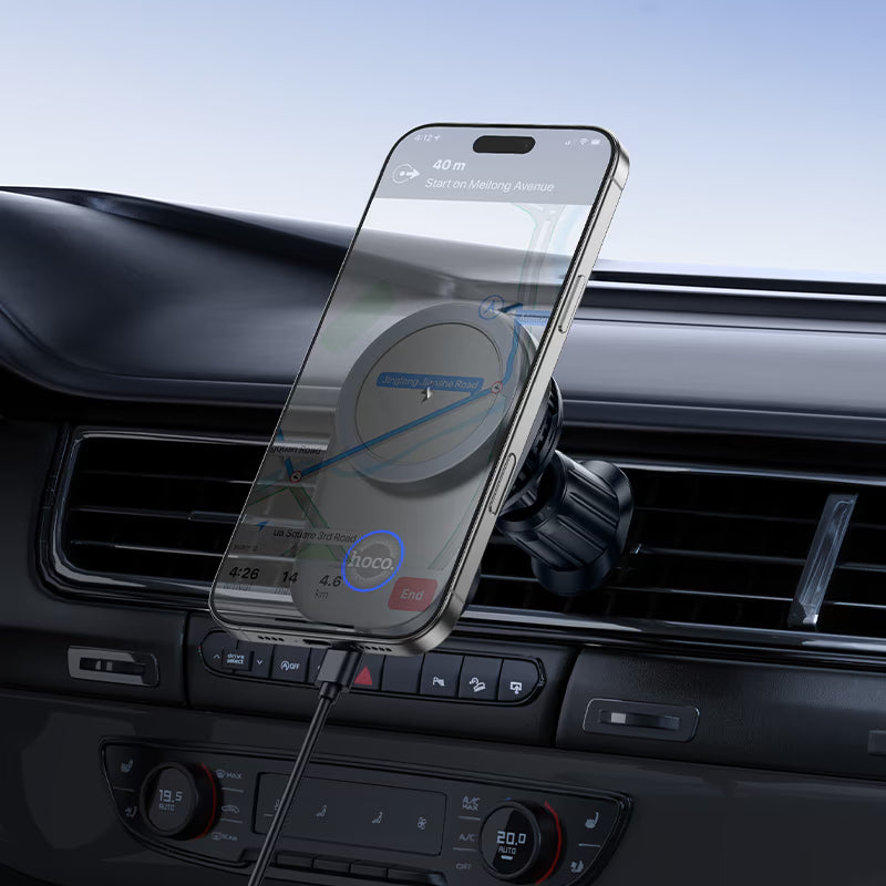 Fast wireless charging phone holder for car
