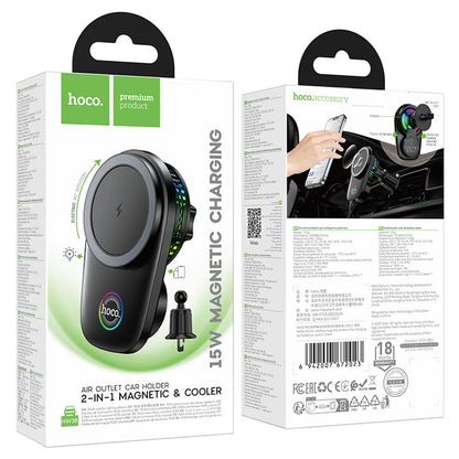 Vent mount charger holding smartphone securely
