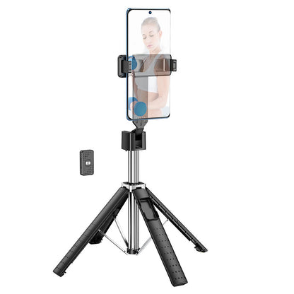 HOCO K18 selfie stick holding smartphone for video recording.
