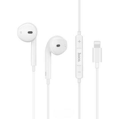 HOCO M111 white Lightning earphones for iPhone
