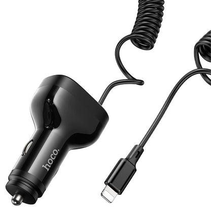 HOCO NZ11A fast car charger USB-C and USB-A ports