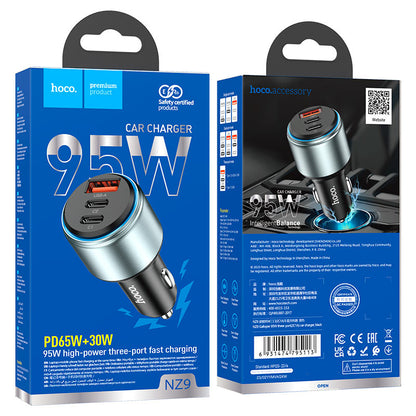 HOCO NZ9 fast car charger 3 port PD 95W