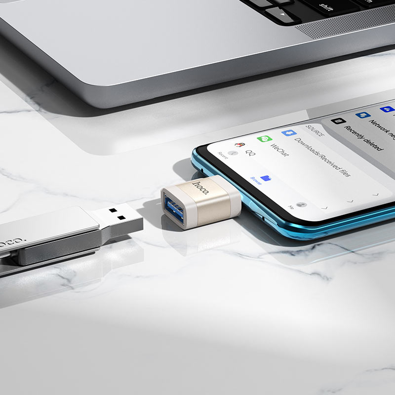 Hoco OTG – USB-C Male to USB-A Female