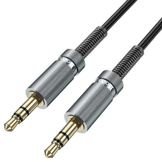 HOCO UPA31 3.5mm to 3.5mm AUX audio cable for smartphones and speakers.

