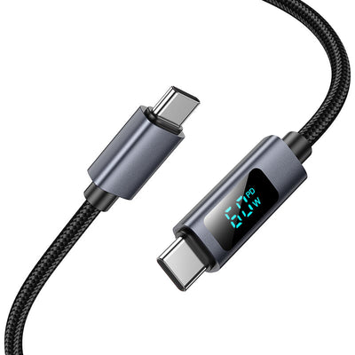 Type-C to Type-C Cable 60W HOCO X112 Favor - LED Display 1M