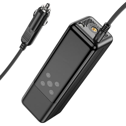 Compact air inflator with LED screen and accessories
