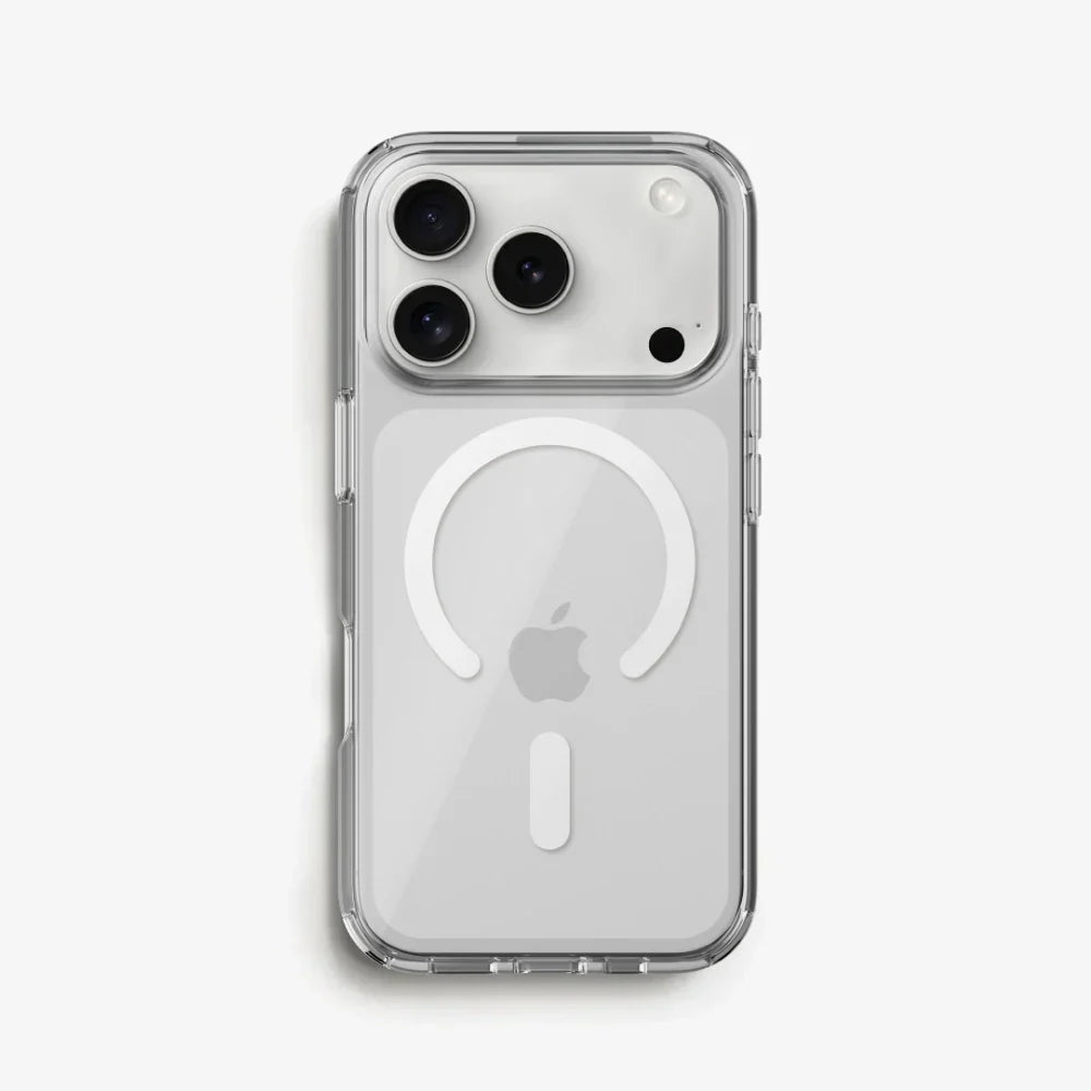 Hard Rubber MagSafe Transparent Cover – Durable Shockproof Protection