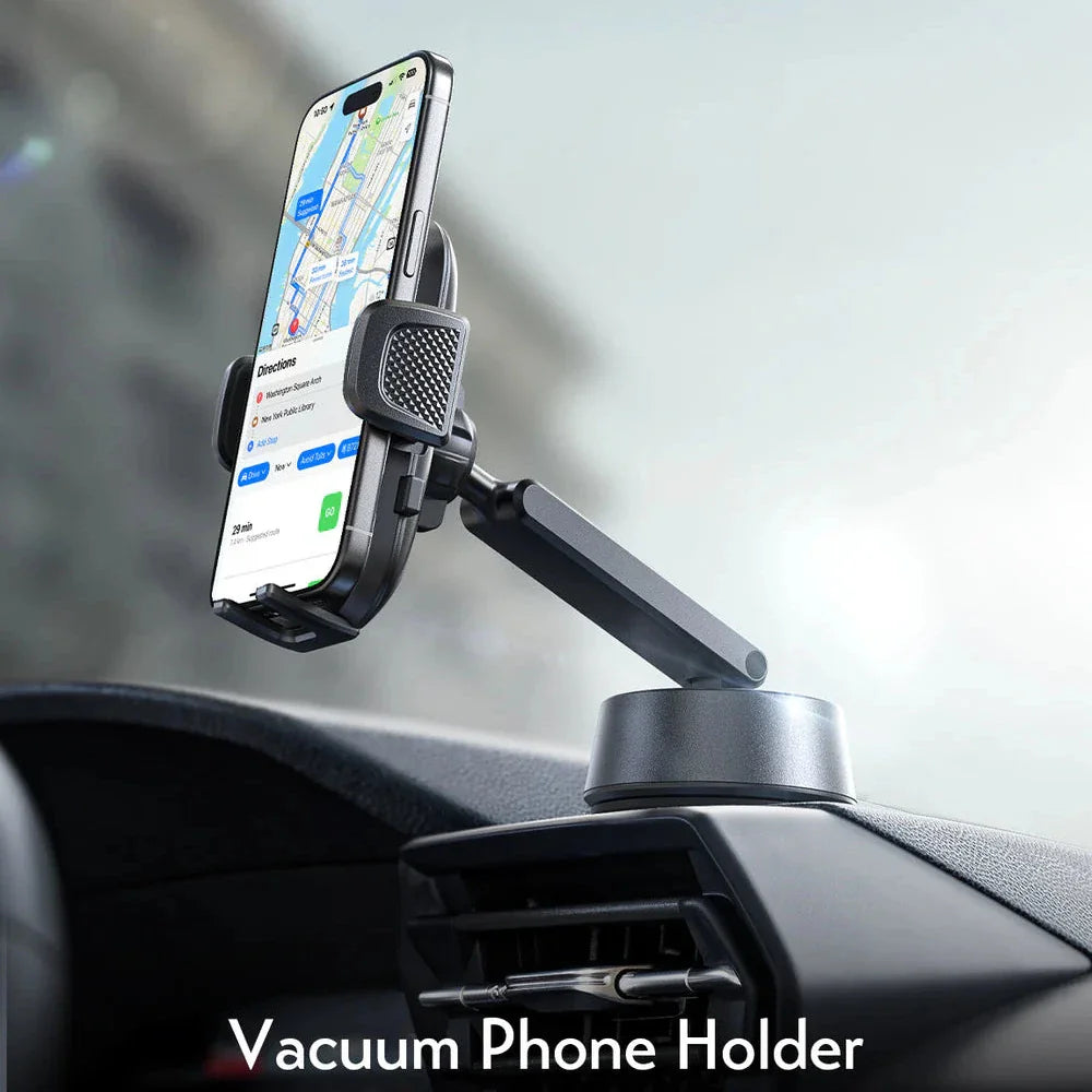  Strong suction base phone holder on windshield
