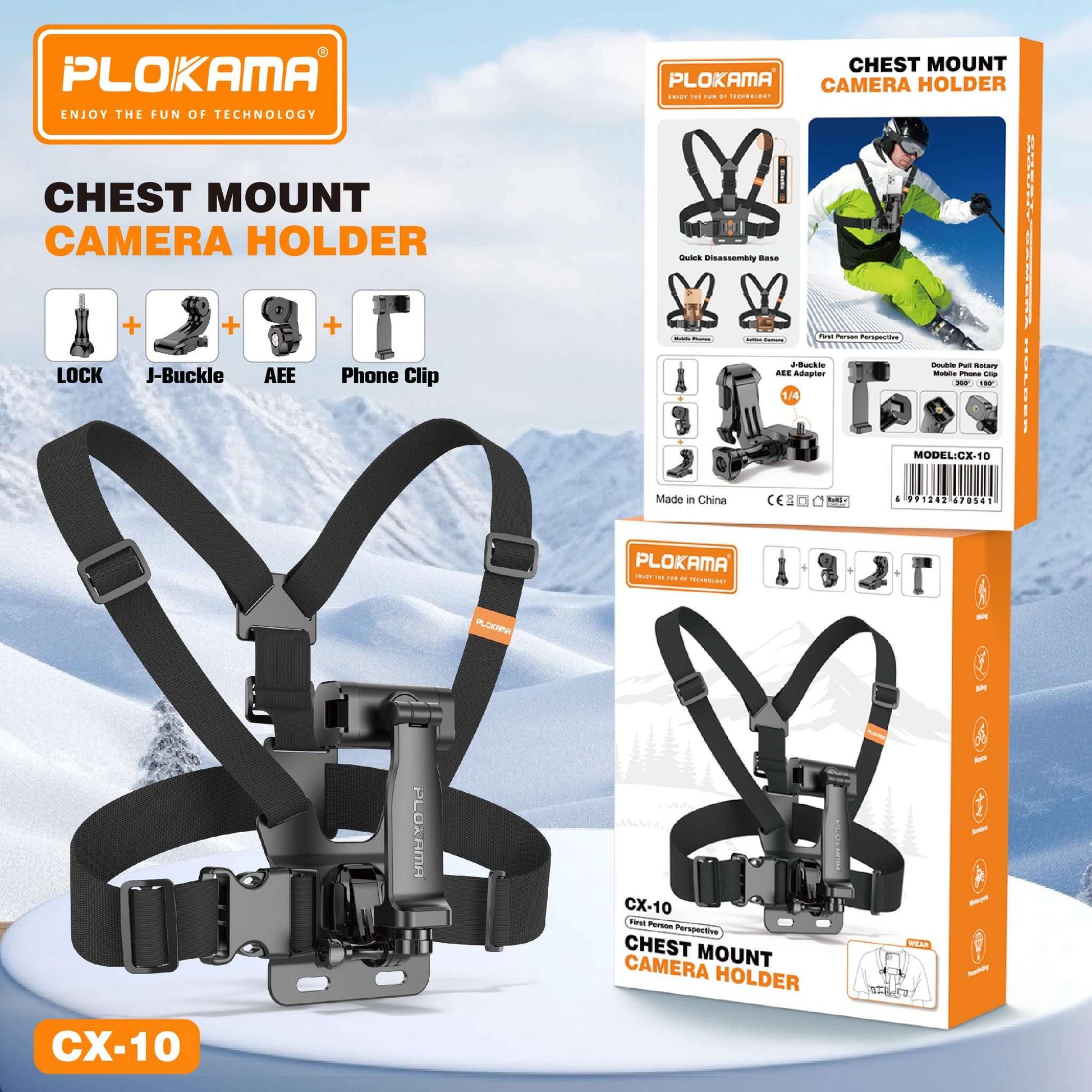 chest harness phone mount for outdoor vlogging and action shots
