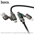 4-in-1 Fast Charging Cable 240W – HOCO U152 Digital Display