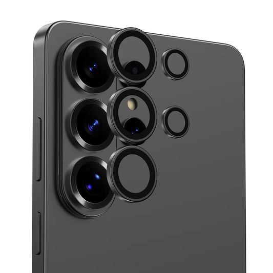 Camera lens protector for Samsung S26 Ultra installed on phone.
