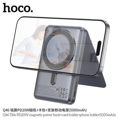 HOCO Q46 magnetic power bank 5000mAh with card holder