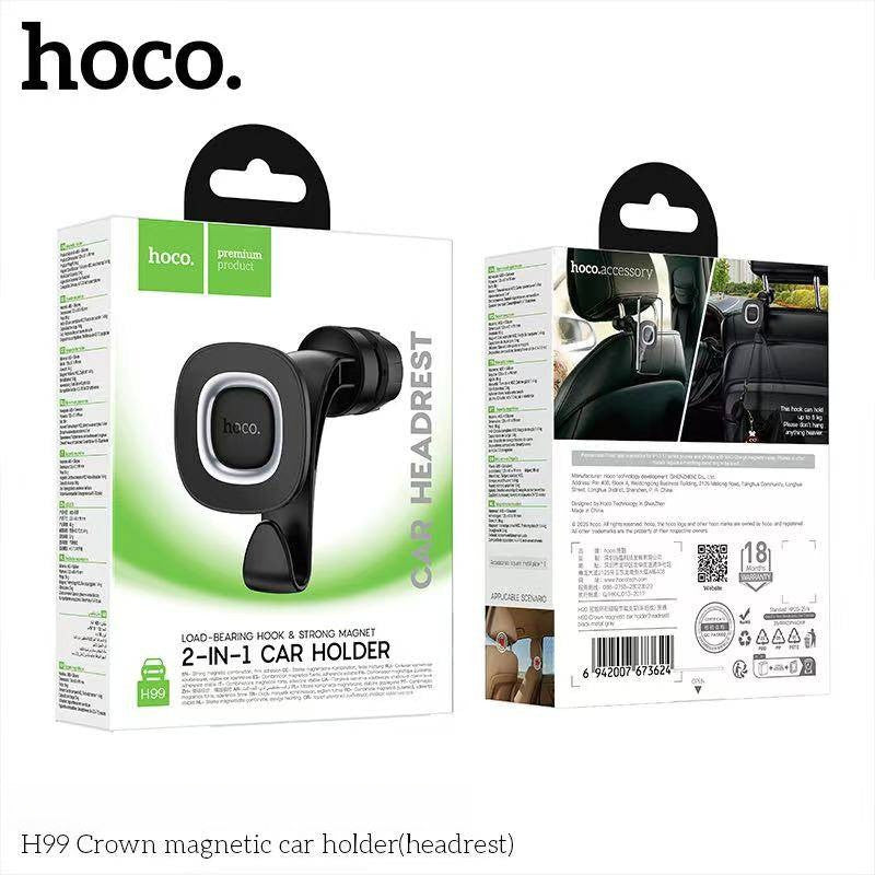 Hoco H99 2-in-1 Car Holder – Headrest Mount Phone Stand