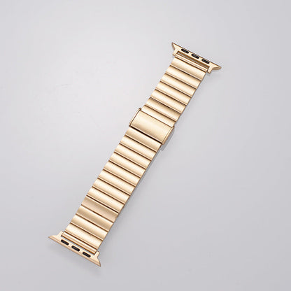 Spigen Modern Fit 316L brushed stainless steel multi-link bracelet close-up showing polished finish and link detail
