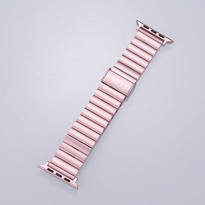 Spigen Modern Fit Apple Watch band seamless metal lug connectors showing factory-quality integration with watch
