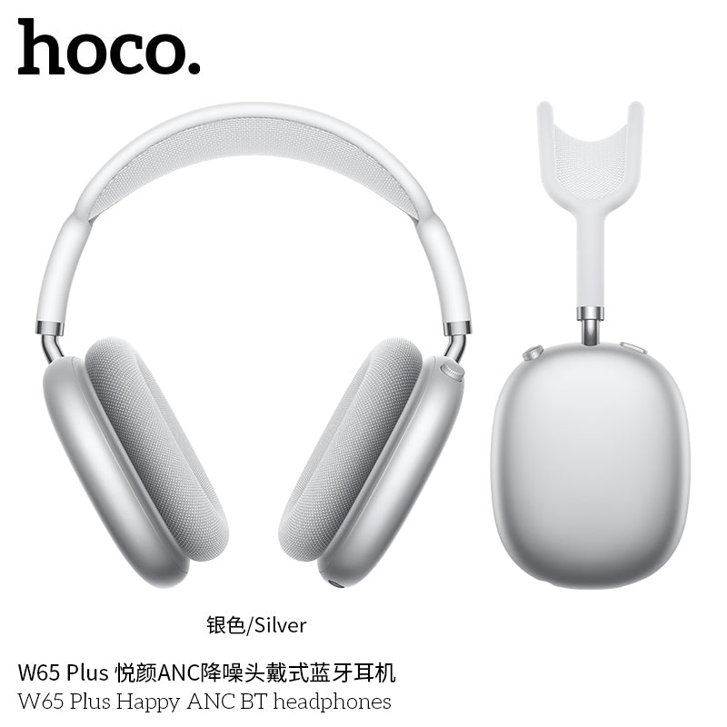 Hoco W65 Plus ANC Over-Ear Headphones – Bluetooth 5.4, 45 h Playtime, Active Noise Canceling