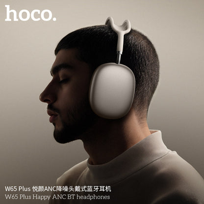 Hoco W65 Plus ANC Over-Ear Headphones – Bluetooth 5.4, 45 h Playtime, Active Noise Canceling