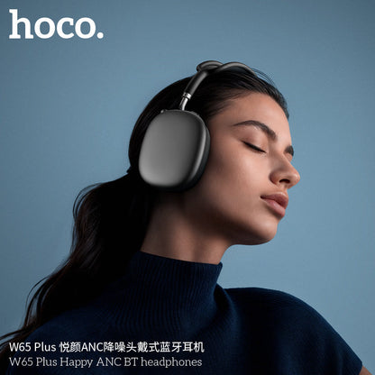 Hoco W65 Plus ANC Over-Ear Headphones – Bluetooth 5.4, 45 h Playtime, Active Noise Canceling