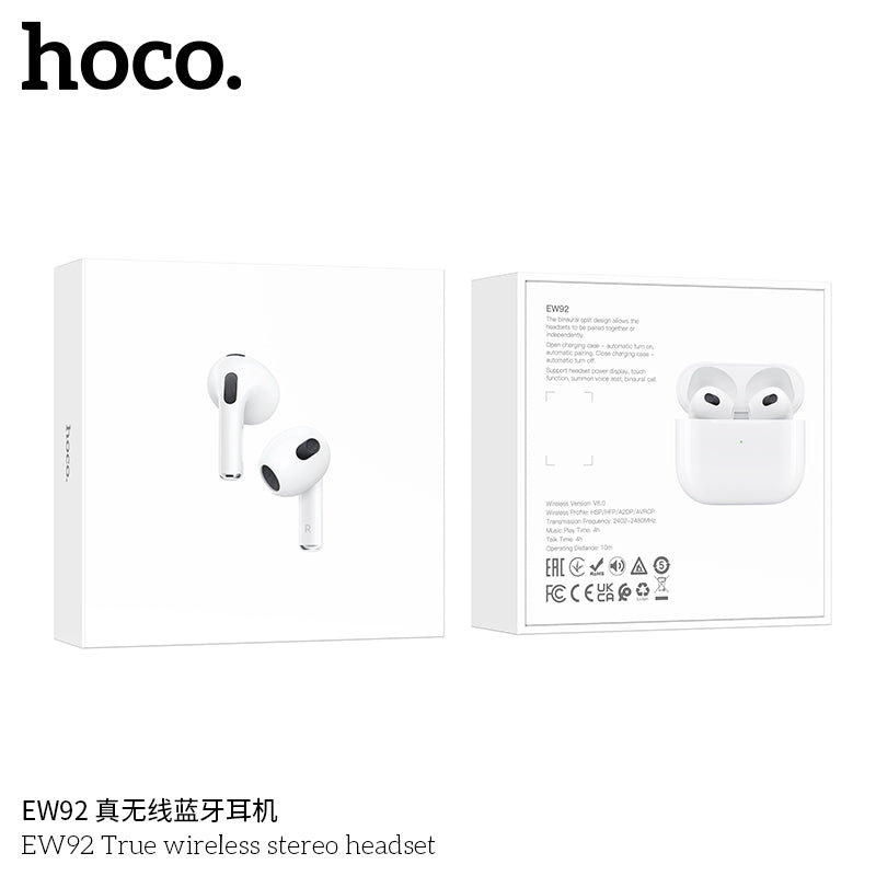HOCO EW92 earbuds and charging case