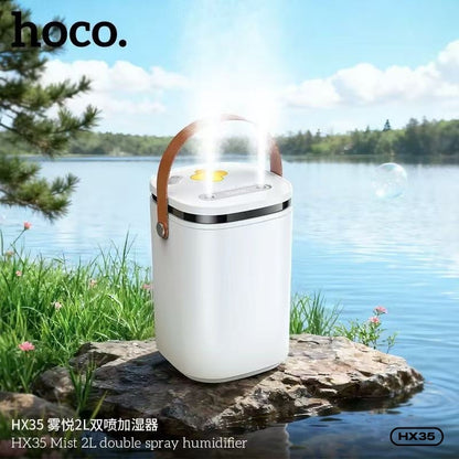 Hoco 2L humidifier with quiet operation and night light feature
