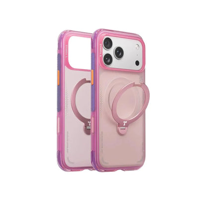 MagSafe-compatible TORRAS Ostand Q3 Air case with adjustable viewing angles.
