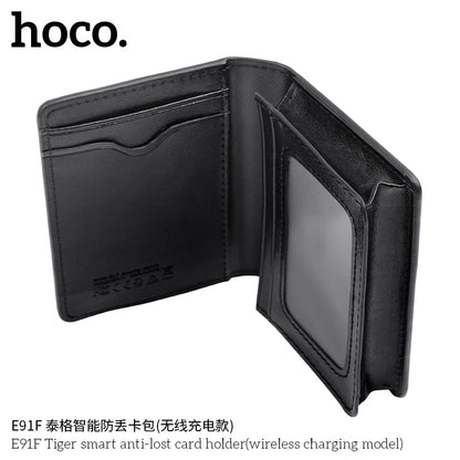Slim HOCO E91F card inside wallet for tracking

