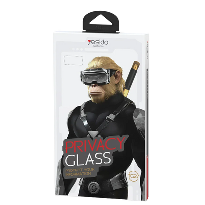 Anti spy iPhone screen protector showing front clear display
