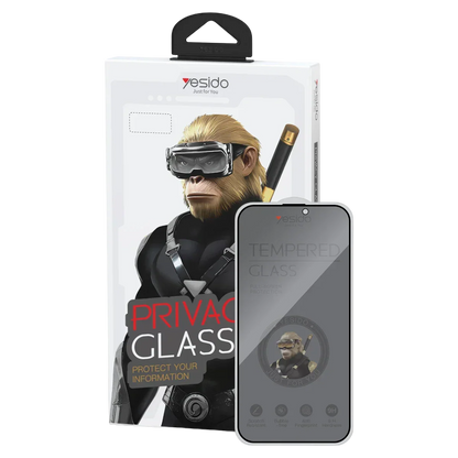 Yesido TG27 privacy glass iPhone 17 Pro Max anti spy screen protector
