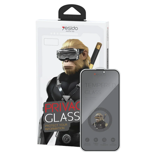 Yesido TG27 privacy glass iPhone 17 Pro Max anti spy screen protector

