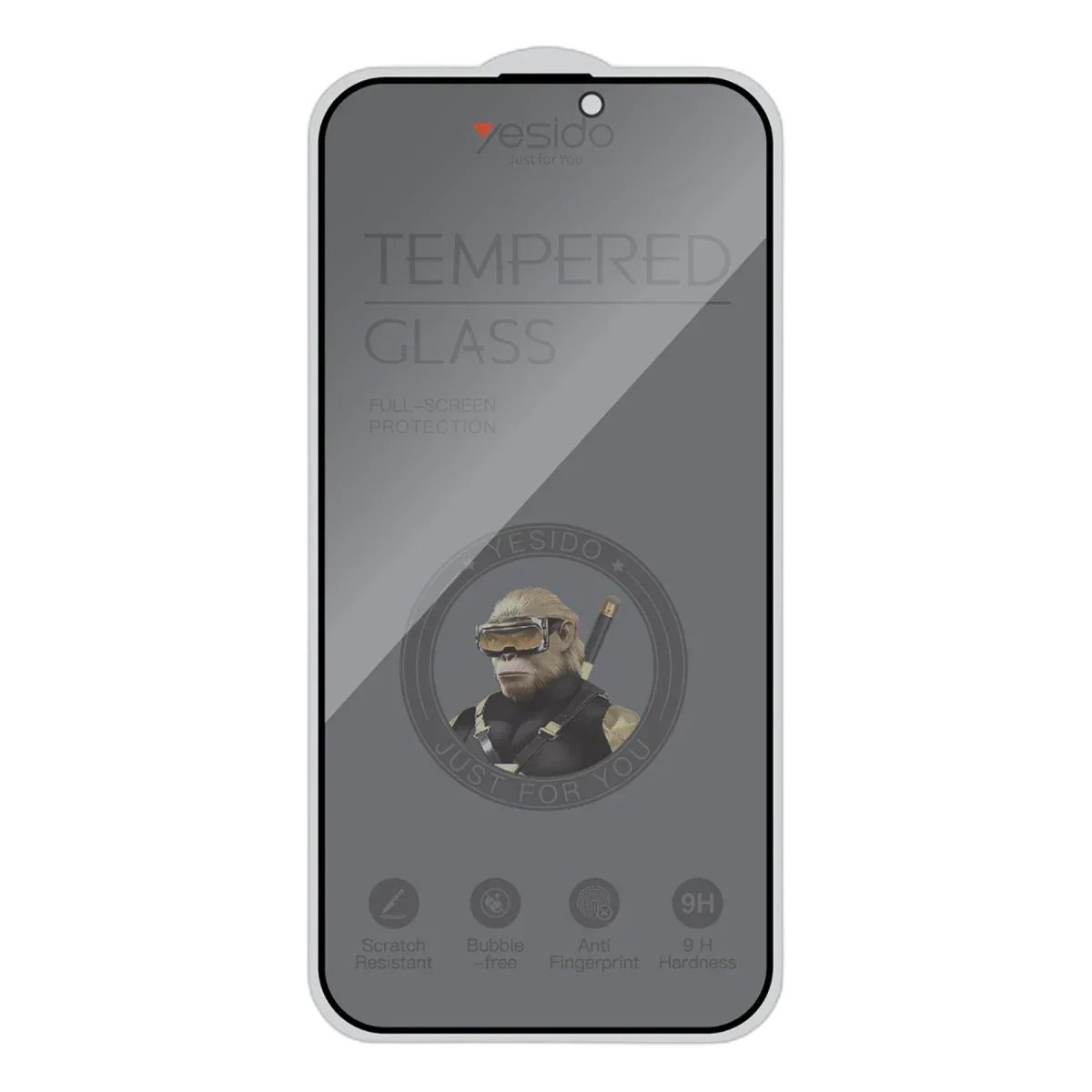 iPhone 17 Pro Max privacy tempered glass side view dark effect
