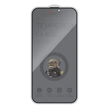 iPhone 17 Pro Max privacy tempered glass side view dark effect
